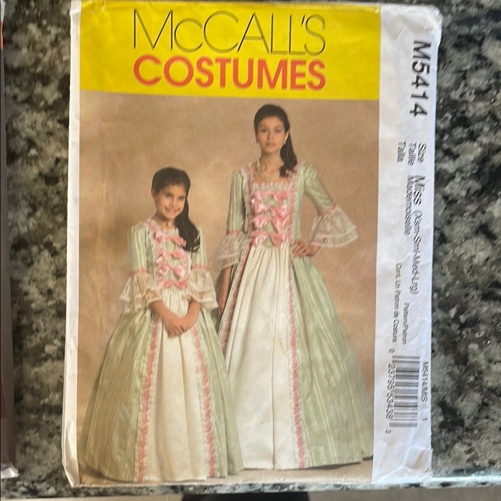 McCall's Costumes Pattern - Elegant Dresses